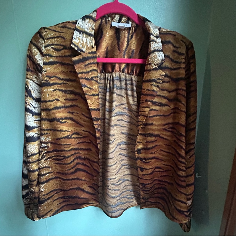 TopShop Zebra Button Down